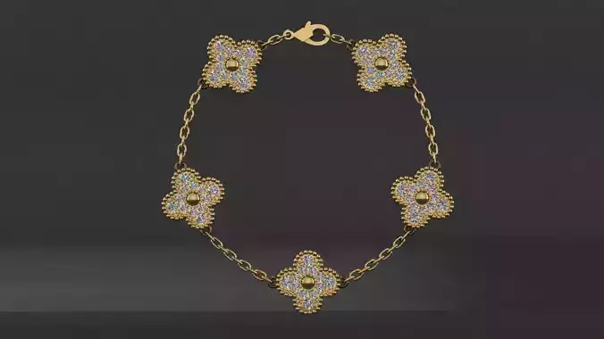 Vintage Alhambra Bracelet 5 Motifs