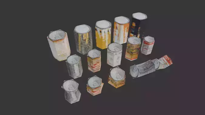 PSX - PS1 - Can Pack - Low Poly