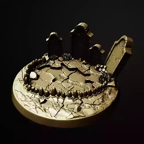 Circle Of The Fangbound Dead Terrain Miniature Base