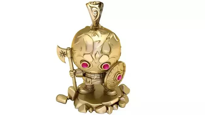 Mini Knight Warriors Pendant 3D Printable Model