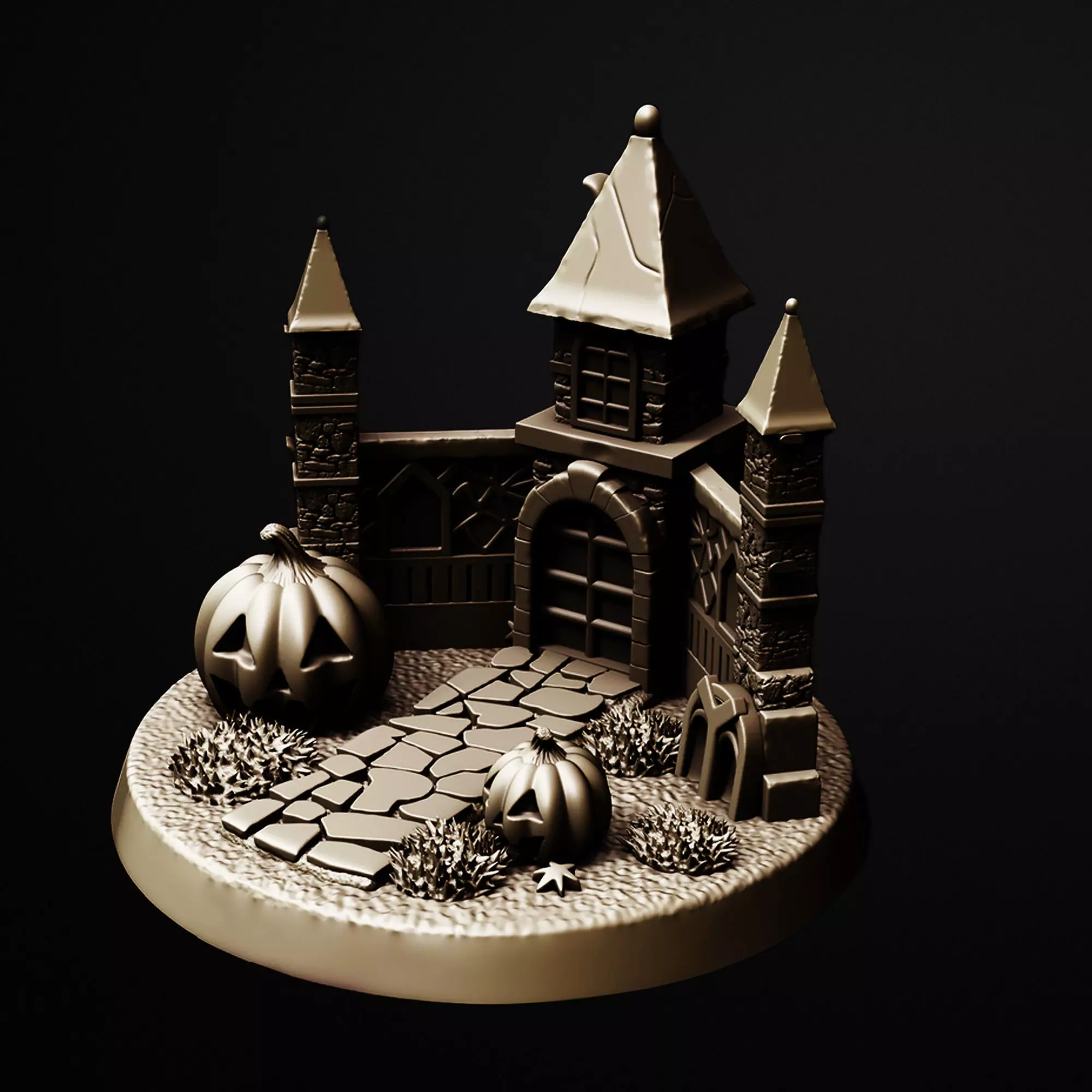 Crown Of The Hollow Terrain Miniature Base 3D Printable STL File 3D print model