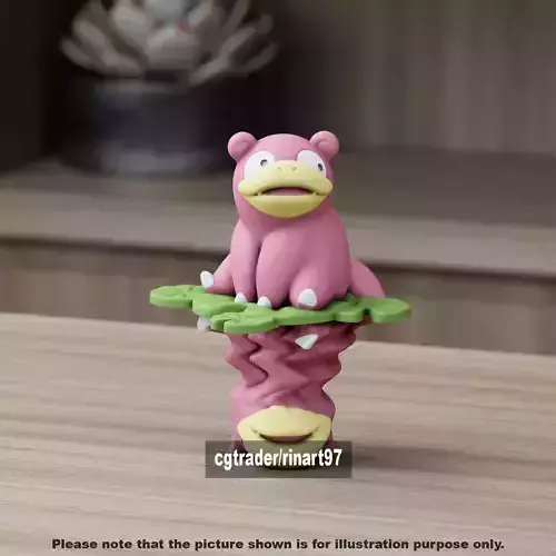 Cute Slowpoke Fishing on Water