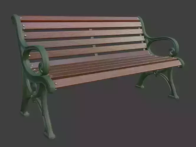 Park Bench 3D Model