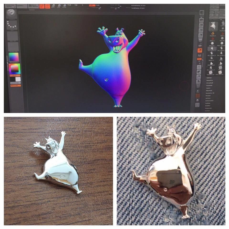 Pendant Gloria Madagascar 3D print model 3D print model_2