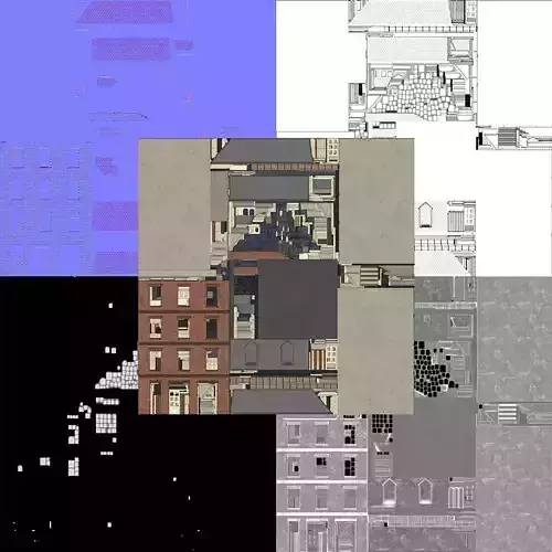 4 Apartment Buildings Collection 3D Model Pack 7