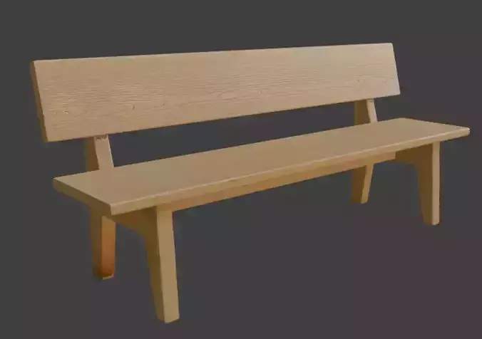 Classic Park Bench 3D Model