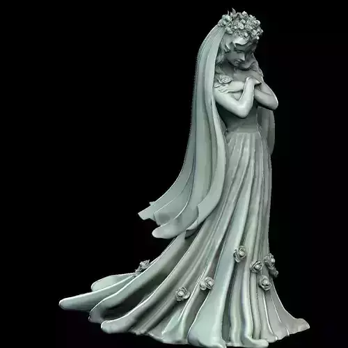 The Bride Wedding Dress Sculpture 3D print model