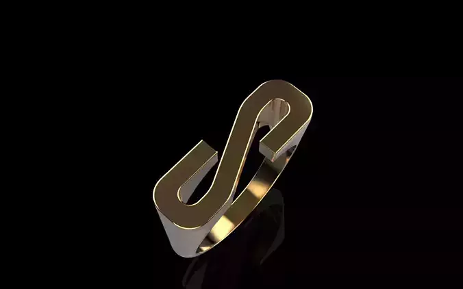 Initial letter S ring model 1473