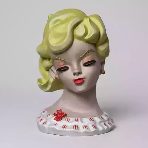 Vintage woman bust decoration