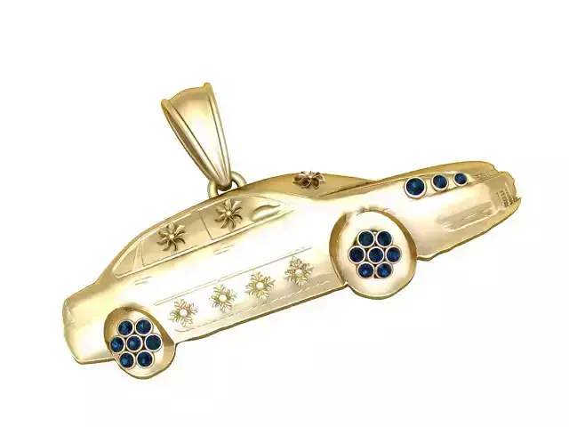 Luxury Car Pendant 3D Printable Jewelry Model