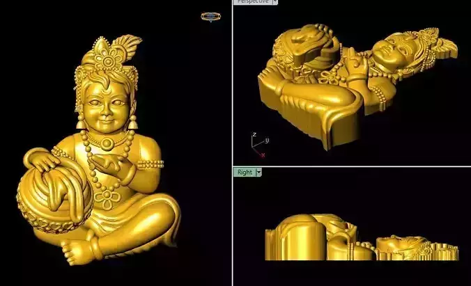 Baby Krishna Laddu Gopal 3D Model