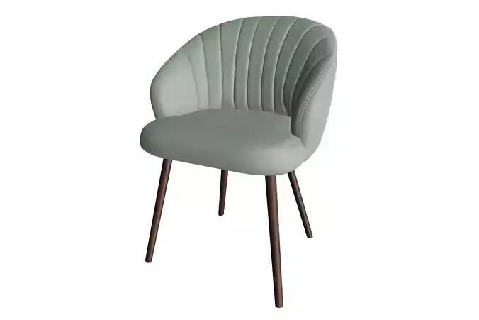 Art Deco Fluted Accent Chair