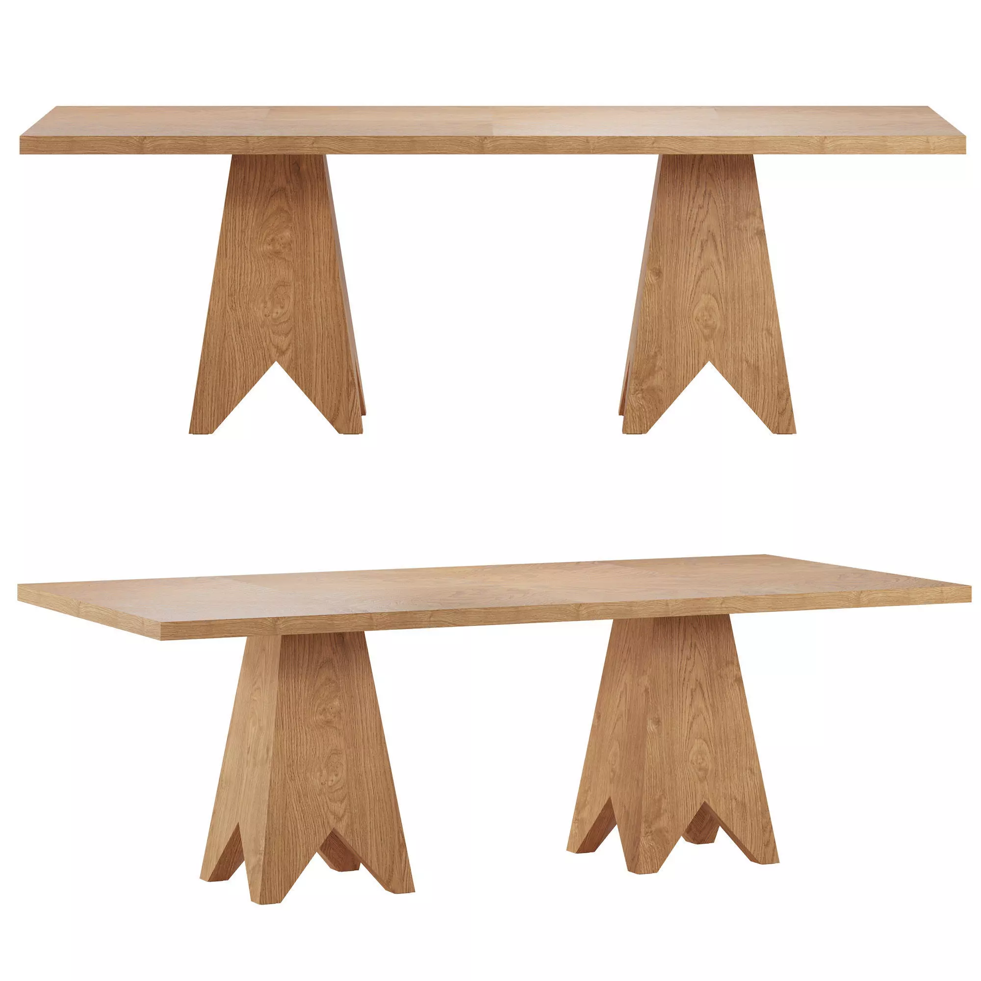 Burl Wood Dining Table by Pierce and Ward for West Elm 3D model