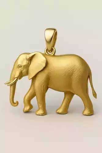 Elephant Pendant 3D Model