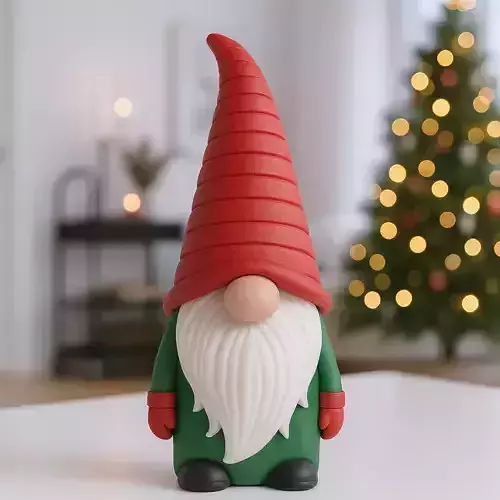 Christmas Gnome Figurine   Scandinavian Holiday Decor