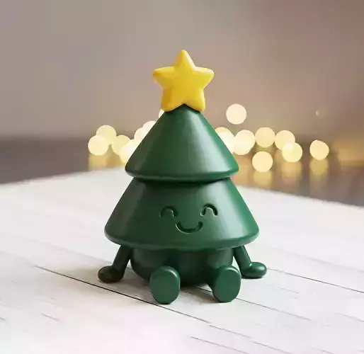 Articulated Christmas Tree Figurine   Flexi Holiday Decor 