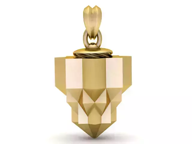 Geometric Diamond Pendant 3D Printable Model