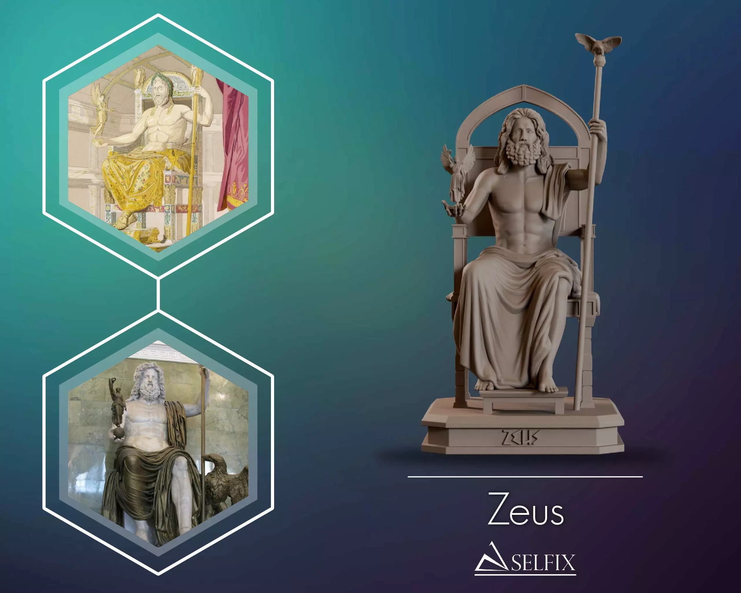 Zeus Fullbody sculpture 3D print model