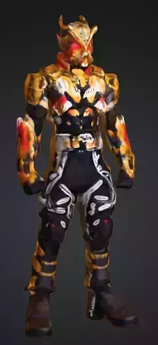 Cyber Tech Armored Warrior High Detail 3D Model