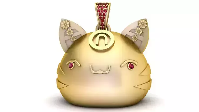 Lucky Cat Pendant 3D Printable Model