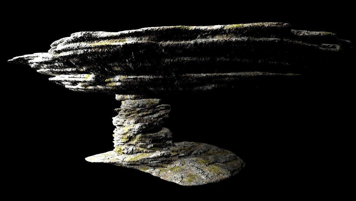 BoulderStone rock formation Free low-poly 3D model_6