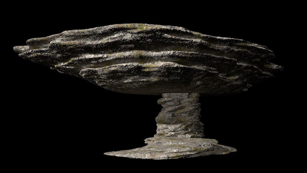 BoulderStone rock formation Free low-poly 3D model_9