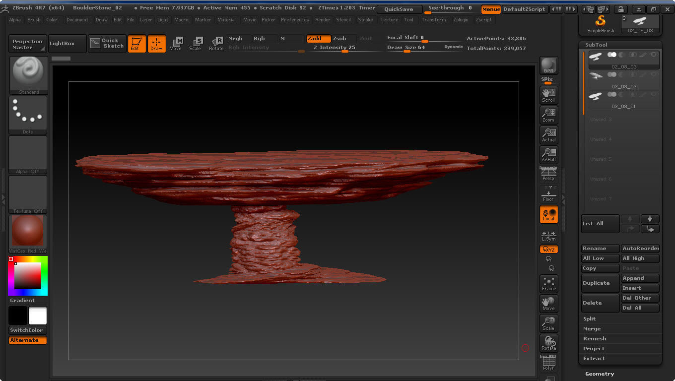 BoulderStone rock formation Free low-poly 3D model_10