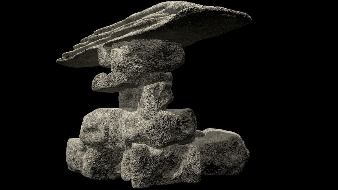 BoulderStone rock formation Free low-poly 3D model_15