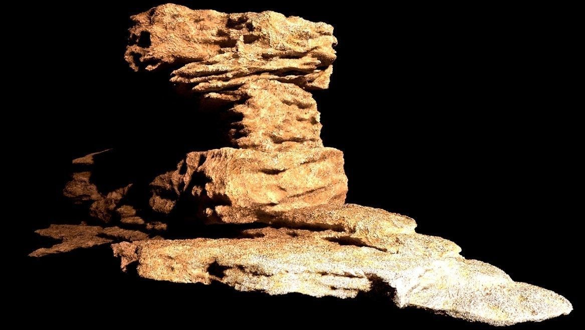 BoulderStone rock formation Free low-poly 3D model_2