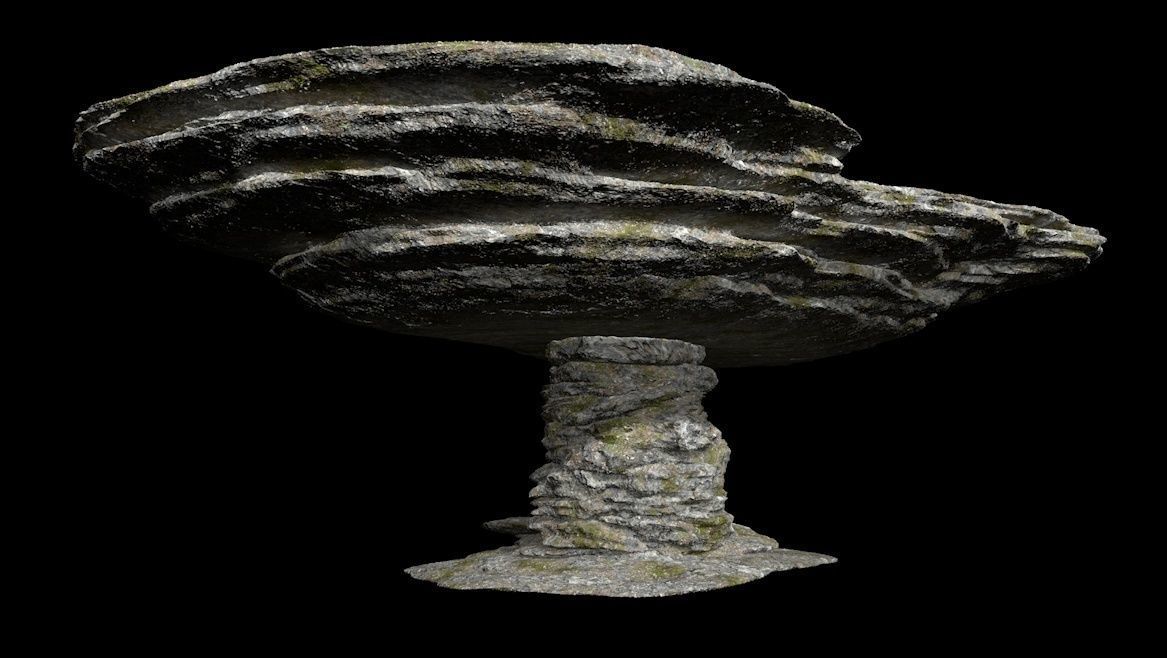 BoulderStone rock formation Free low-poly 3D model_7