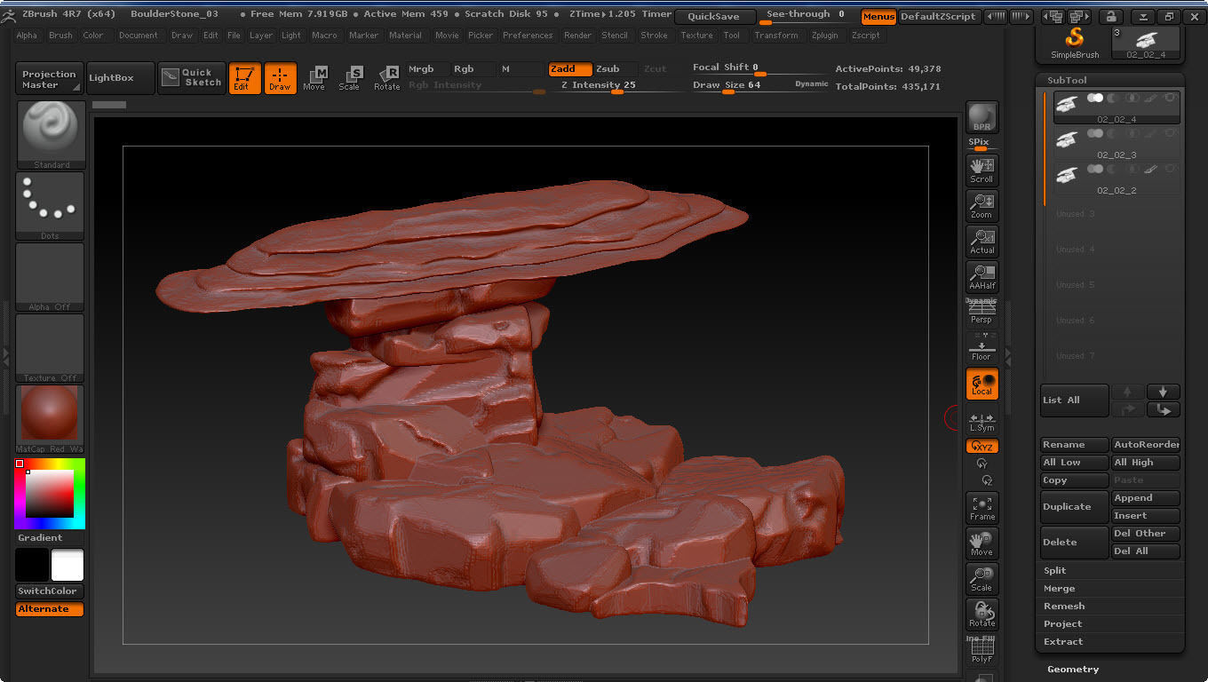 BoulderStone rock formation Free low-poly 3D model_16