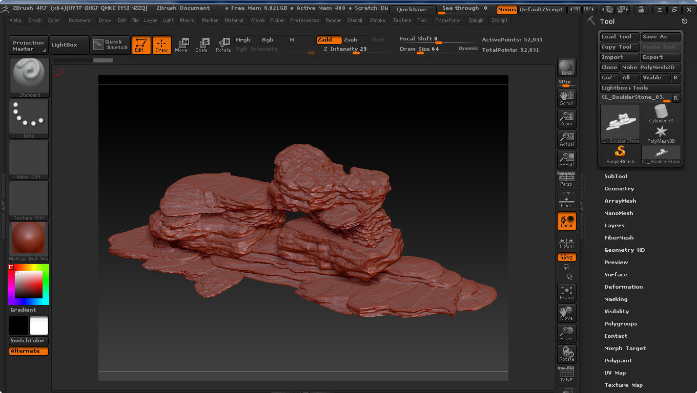 BoulderStone rock formation Free low-poly 3D model_4