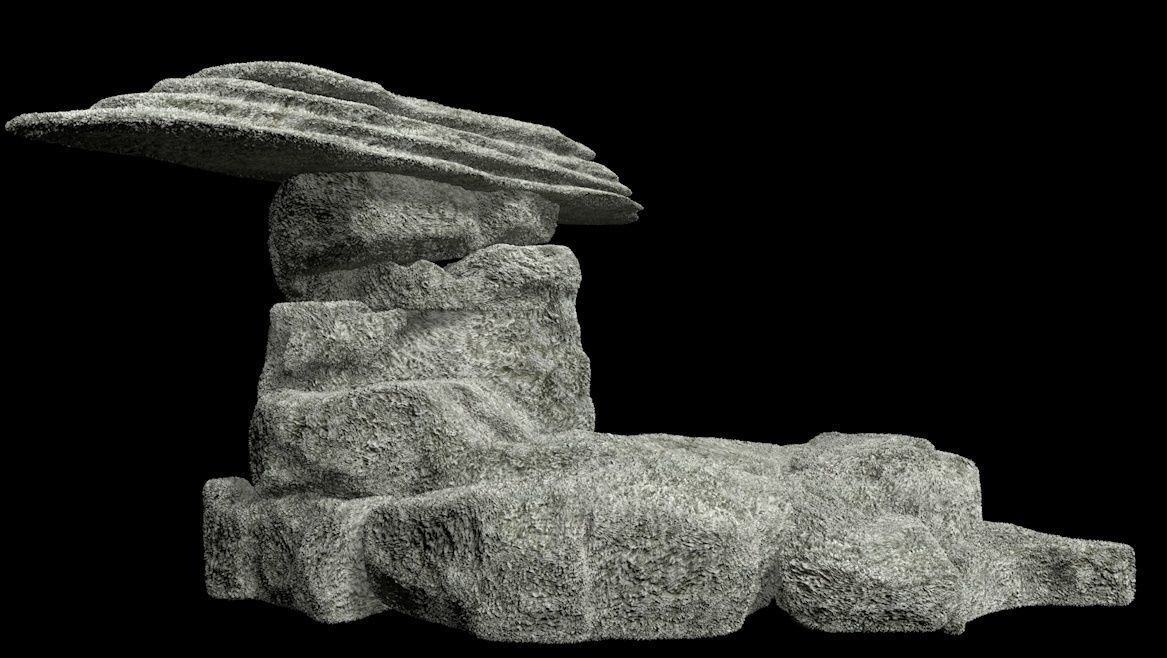 BoulderStone rock formation Free low-poly 3D model_13
