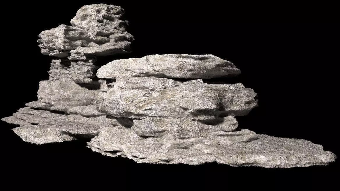 BoulderStone rock formation Free low-poly 3D model_0