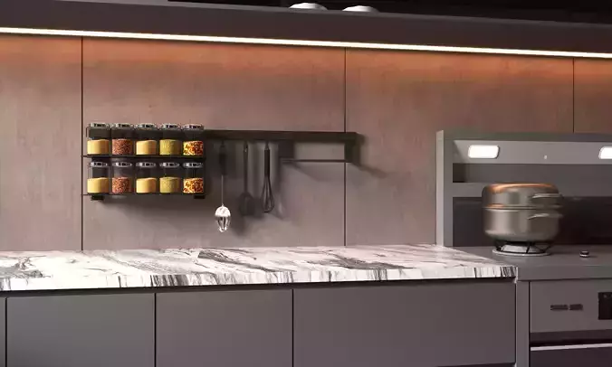 Kitchen interior 02 3D model 3
