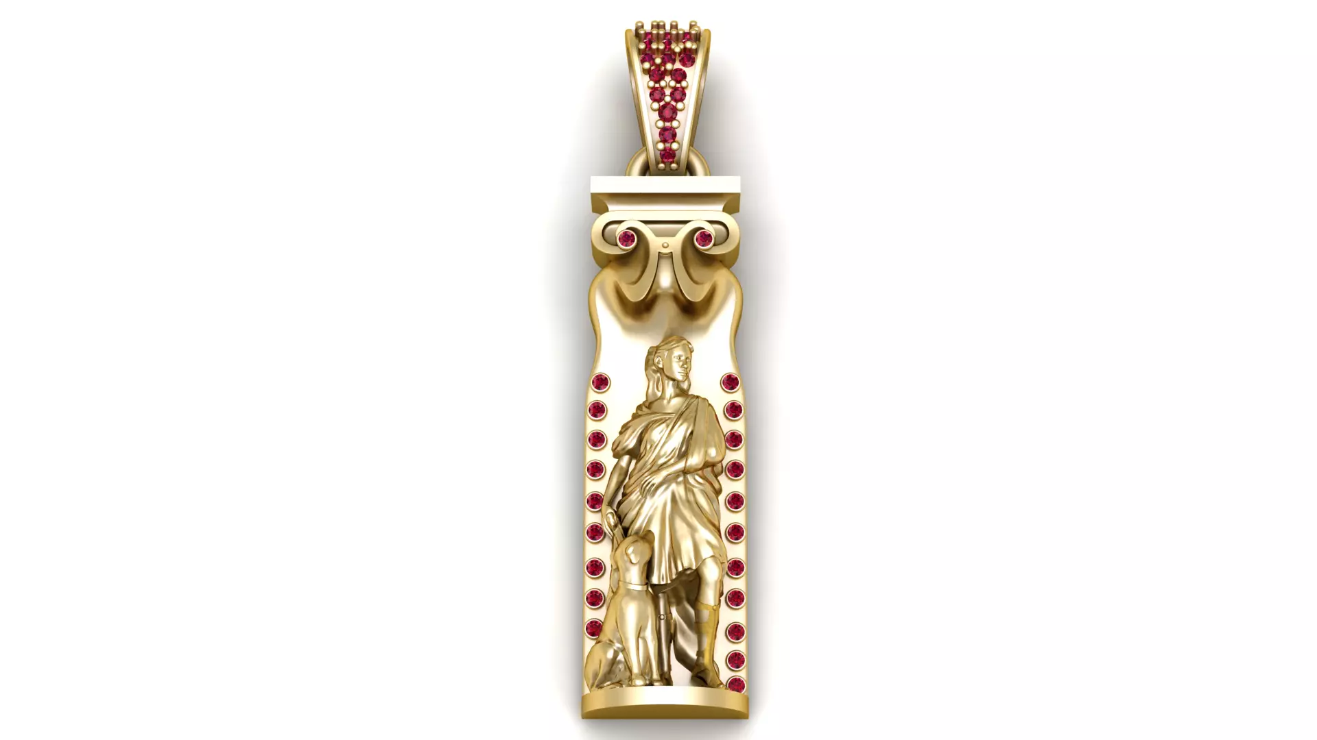 Roman Column and Statue Pendant 3D Printable Model 3D print model
