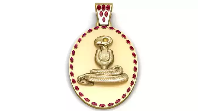 Cobra Pendant 3D Printable Model