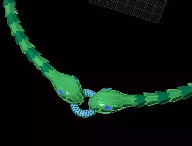 Snake necklace jewelry 3D print model serpenti 