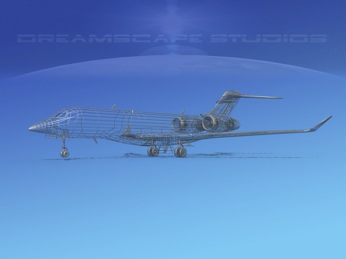 Bombardier Global Express 6000 V10 3D model_11