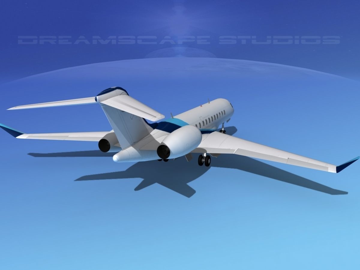 Bombardier Global Express 6000 V10 3D model_6