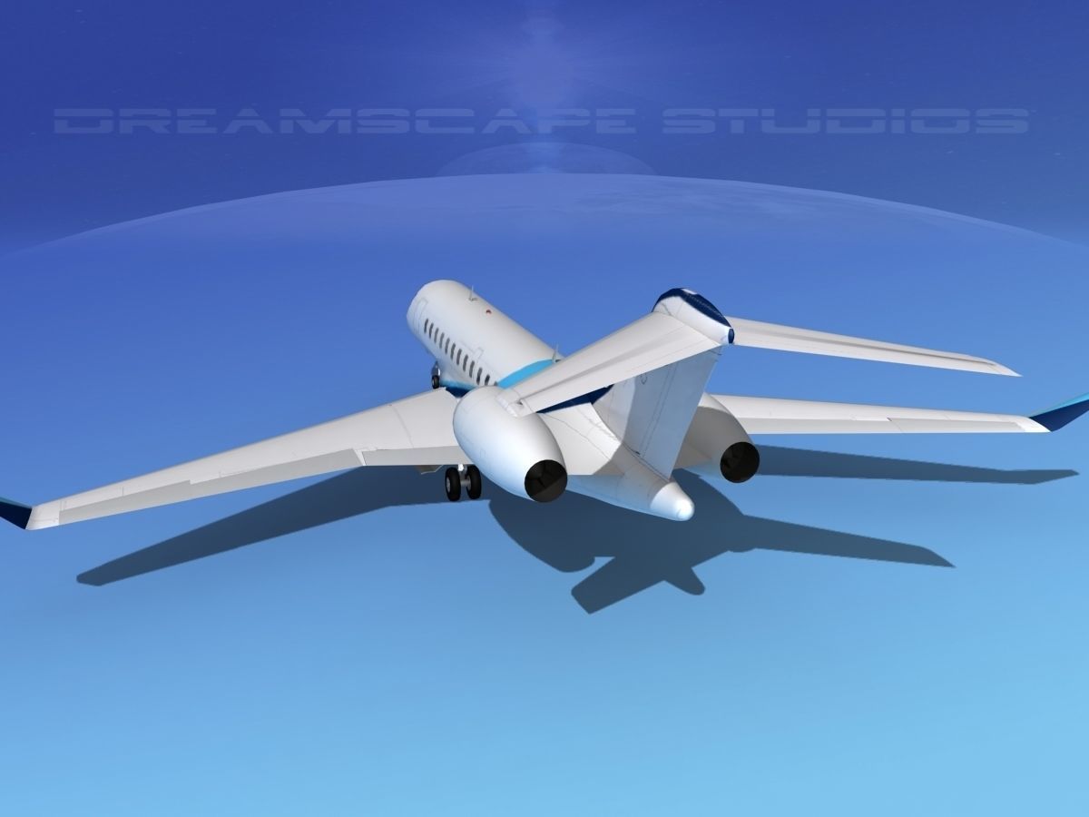 Bombardier Global Express 6000 V10 3D model_7