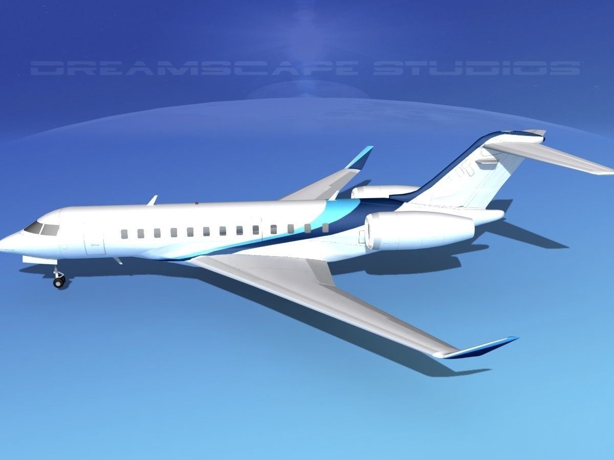 Bombardier Global Express 6000 V10 3D model_9