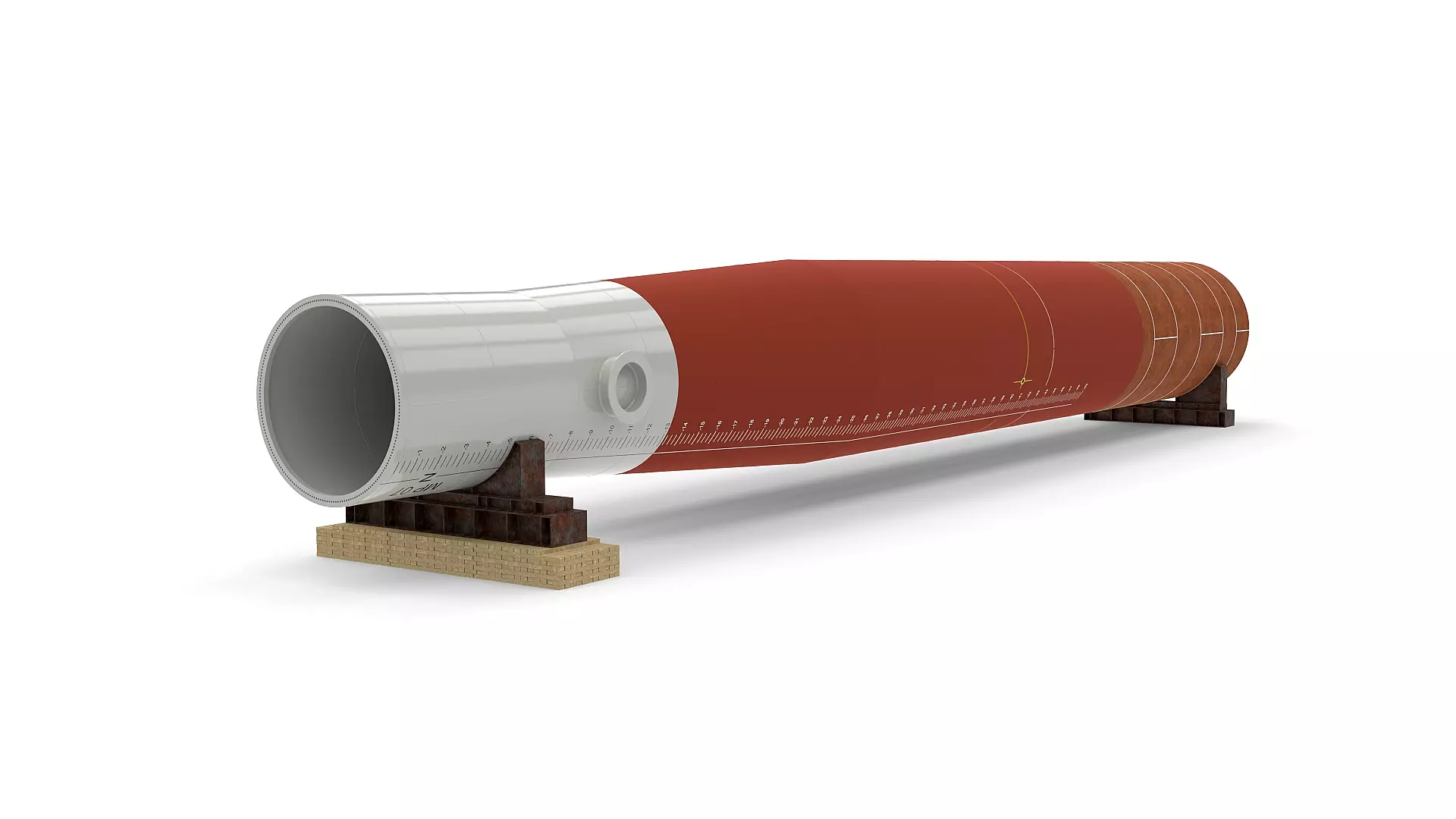 Monopile WTG Foundation - Offshore Wind Energy 3D model