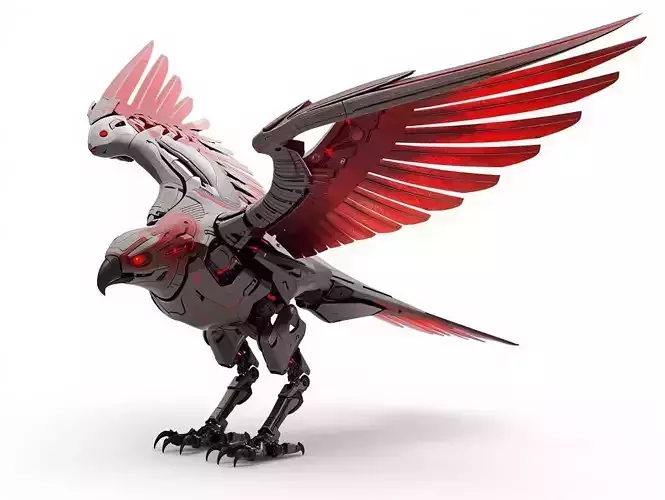 Sci-Fi Robot Assault Falcon 3D Model