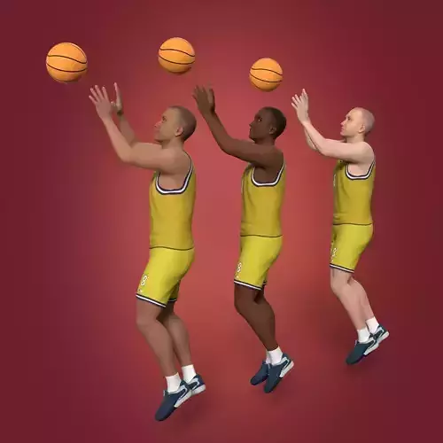 Basketball Player -- 3 Skin Textures
