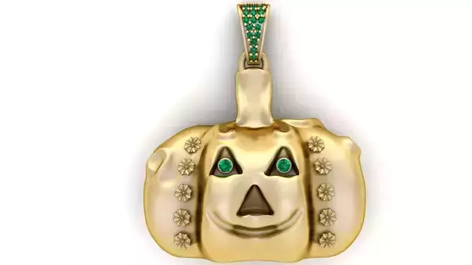  Pumpkin Face Pendant 3D Printable Model