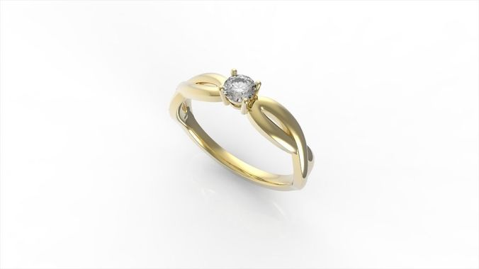 Diamond Accent Twine Promise Ring  3D print model