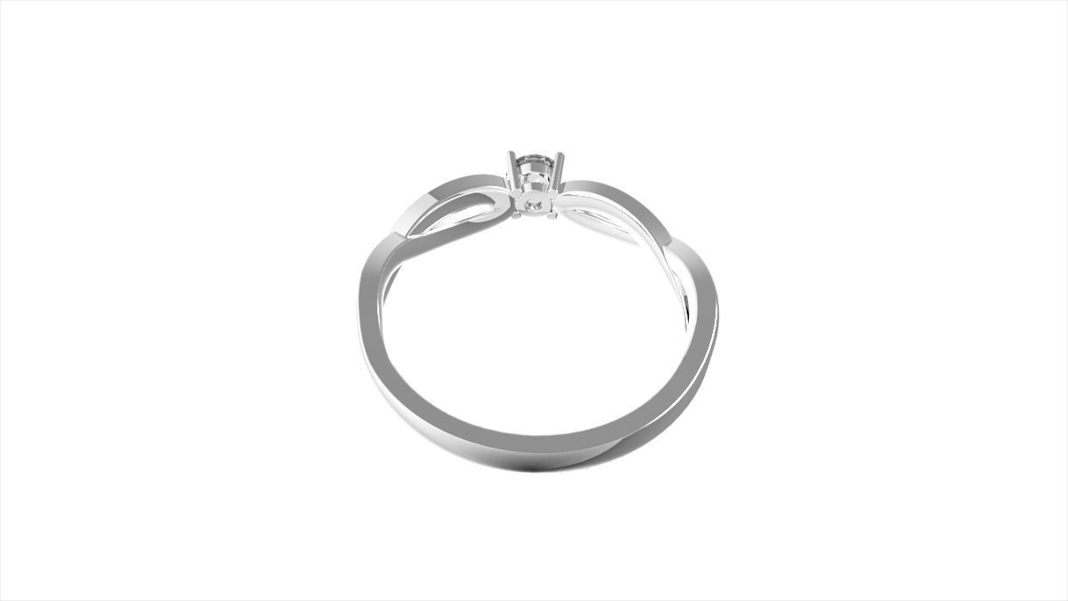 Diamond Accent Twine Promise Ring  3D print model_3