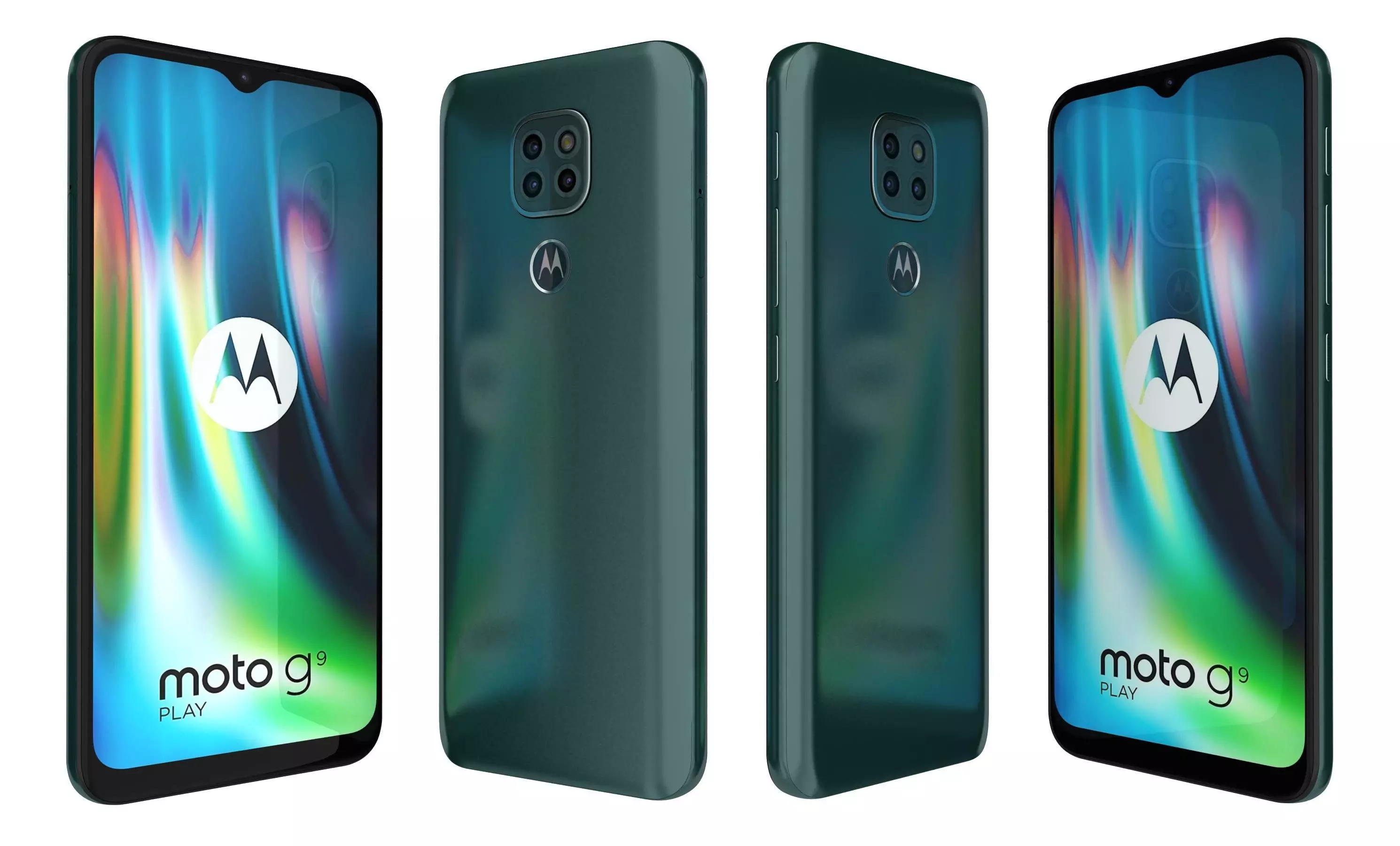 Motorola Moto G9 Play Forest Green High Poly 3D model | CGTrader