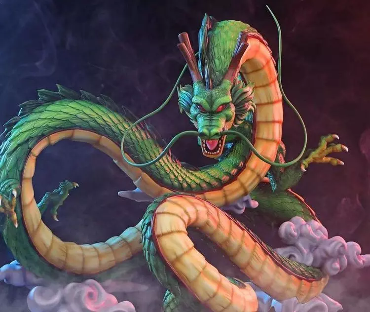 Dragon Ball Goku and Shenron STL File 3D print model